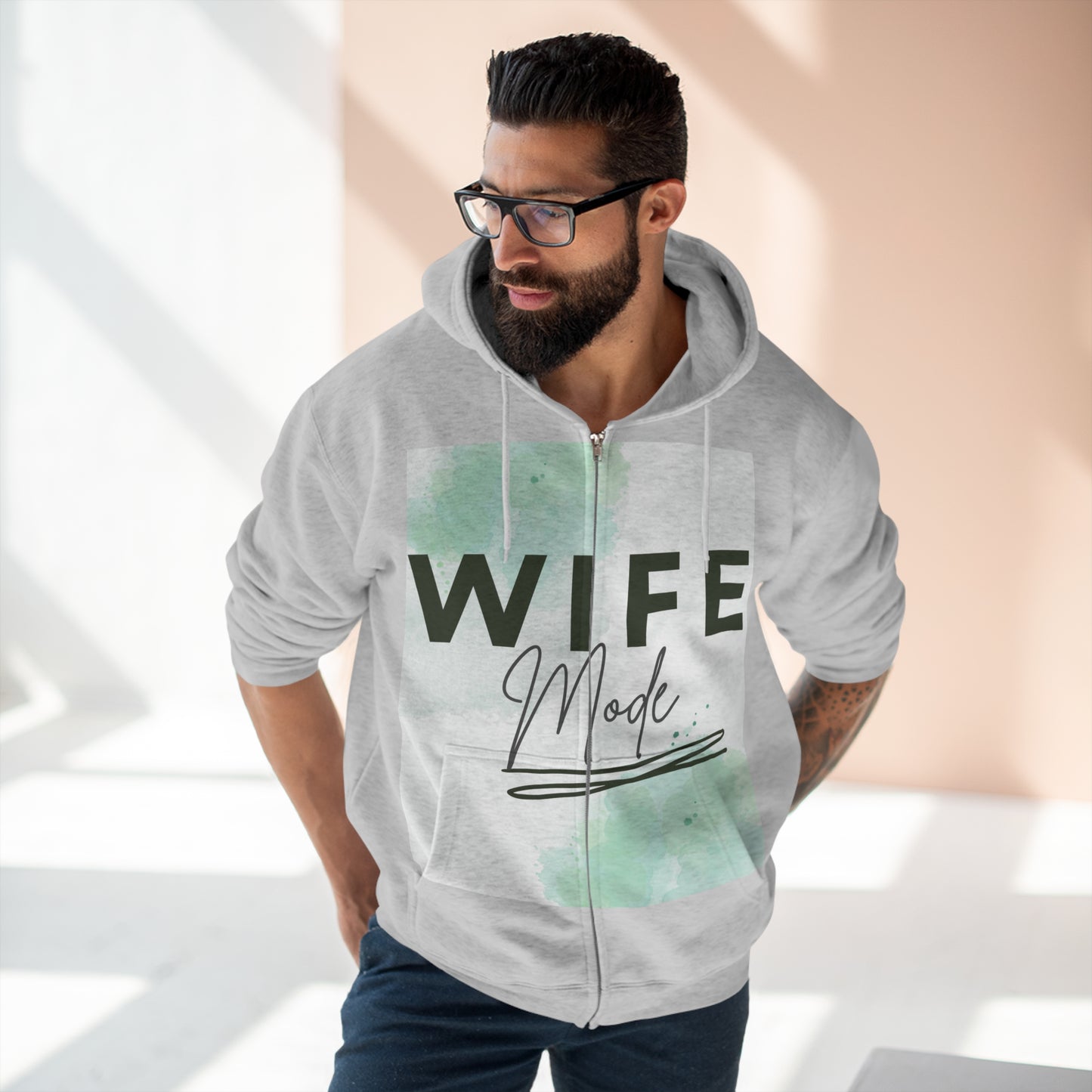 Wife mode Full Zip Hoodie