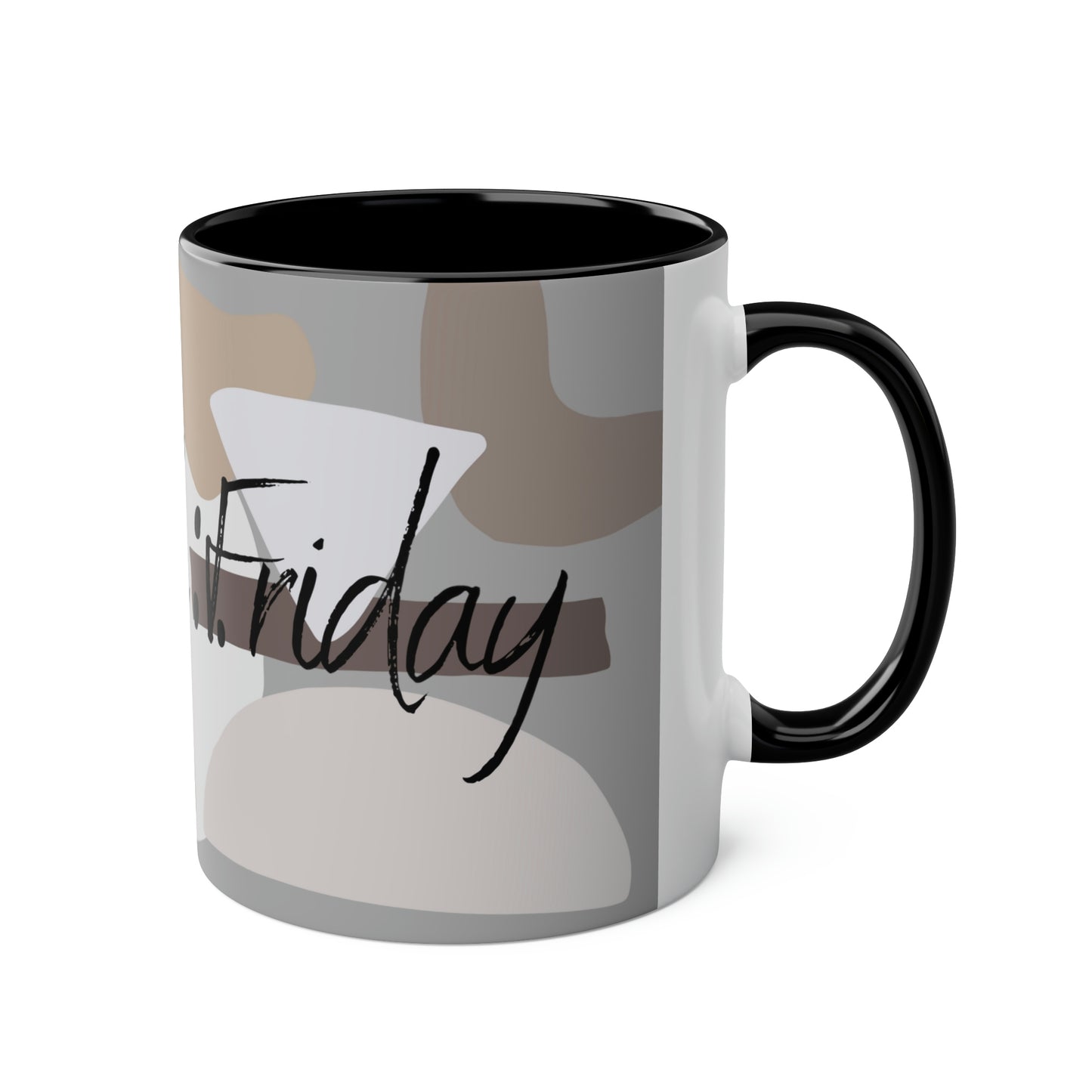 Roll on Friday Two-Tone Coffee Mugs, 11oz