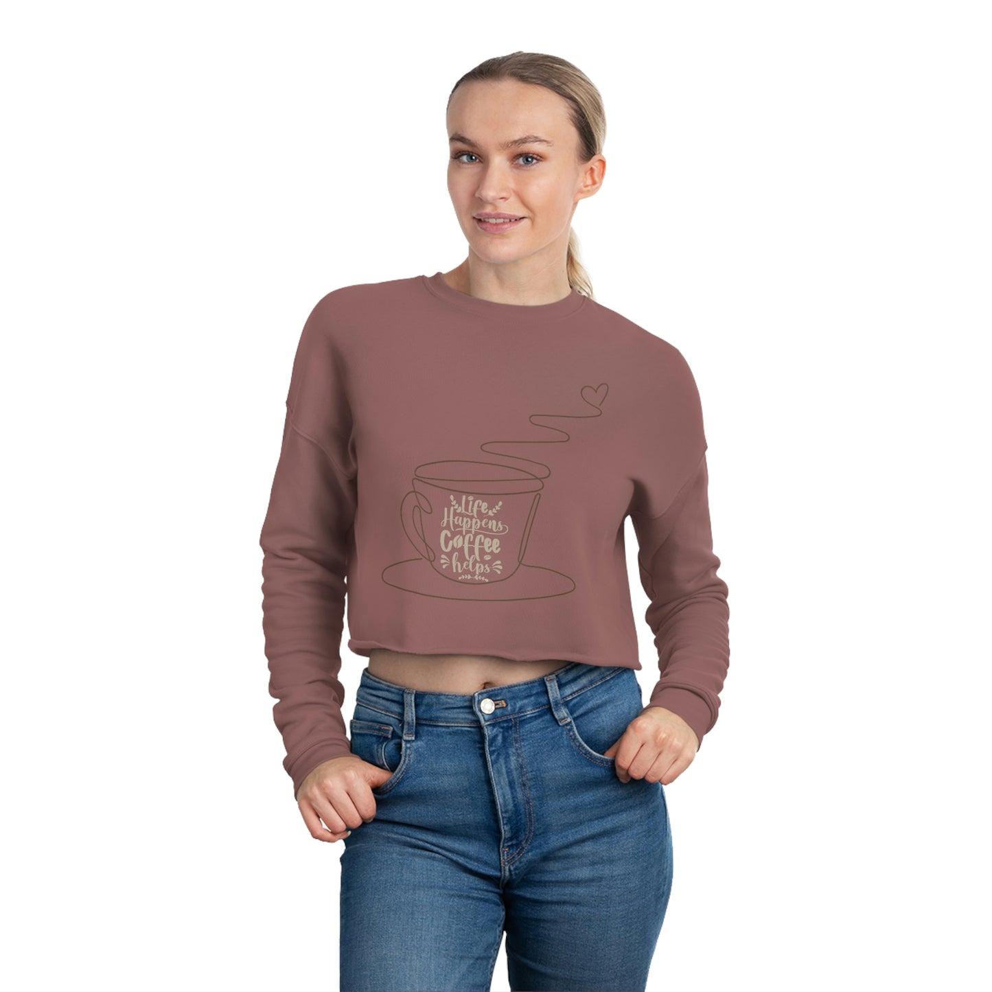 Women's Cropped slogan Sweatshirt