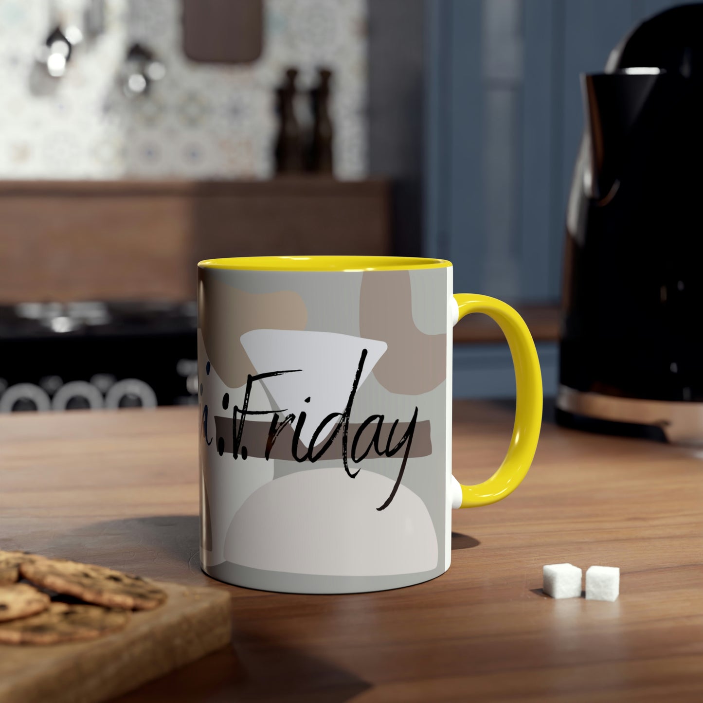 Roll on Friday Two-Tone Coffee Mugs, 11oz