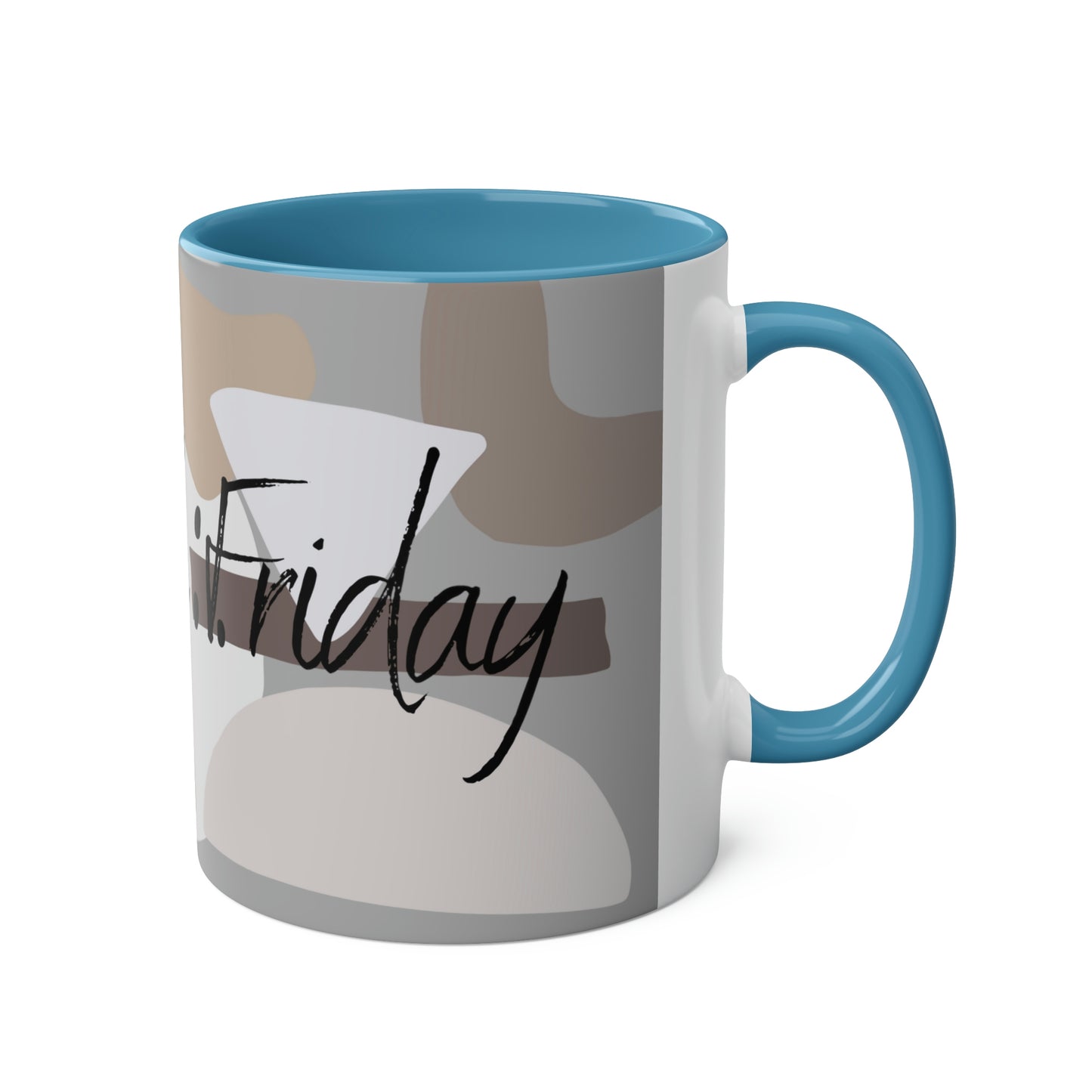 Roll on Friday Two-Tone Coffee Mugs, 11oz