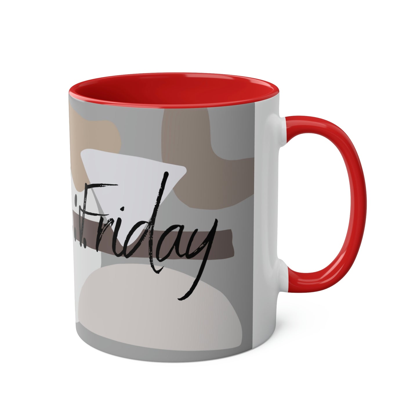 Roll on Friday Two-Tone Coffee Mugs, 11oz