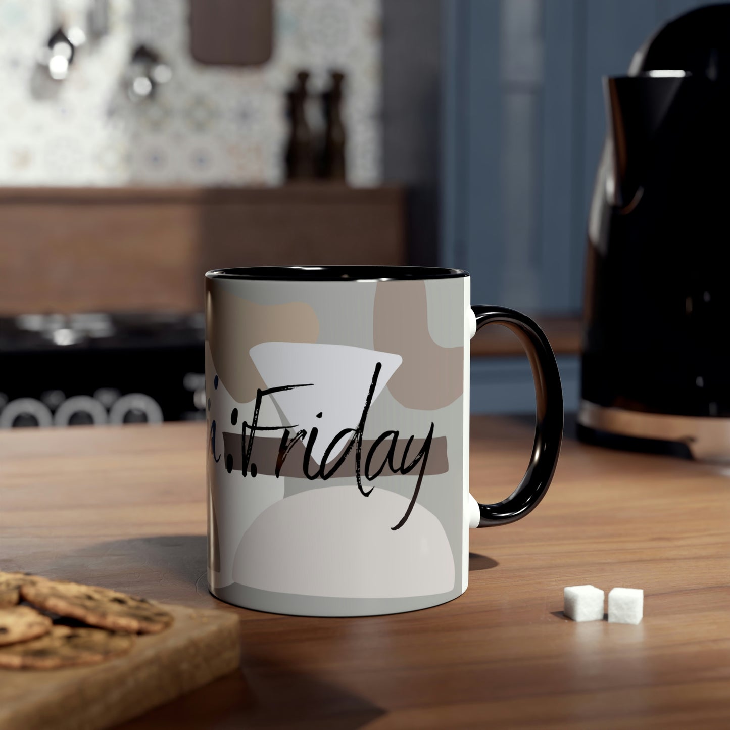 Roll on Friday Two-Tone Coffee Mugs, 11oz