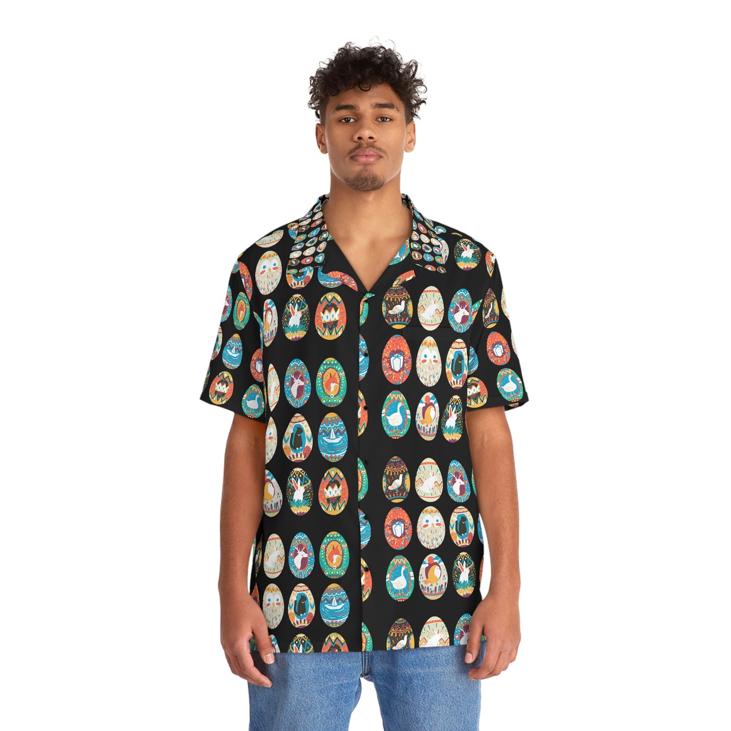 Men's Hawaiian Shirt (AOP) - (Summer Easter Print Shirt )