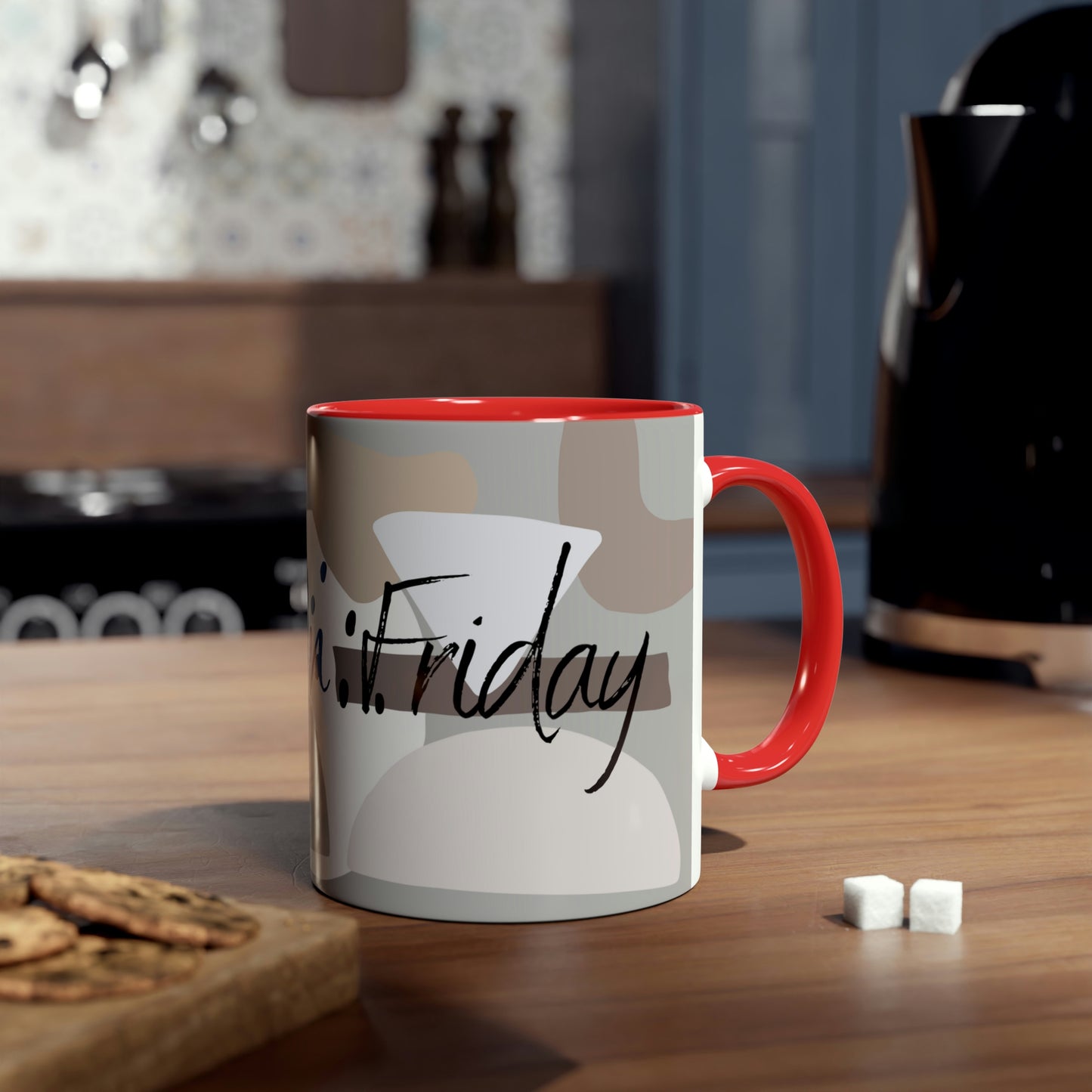 Roll on Friday Two-Tone Coffee Mugs, 11oz