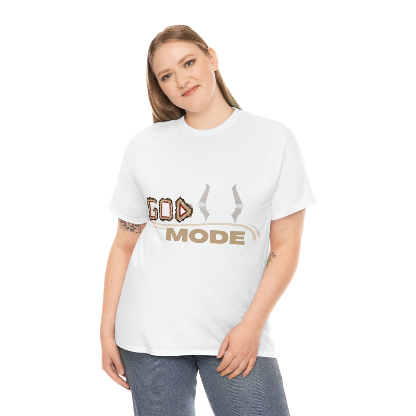 Unisex Heavy Cotton Tee - (God Mode Summer T-shirt)