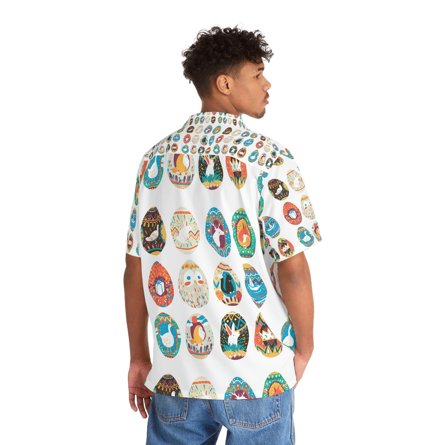 Men's Hawaiian Shirt (AOP) - (Summer Easter Print Shirt )