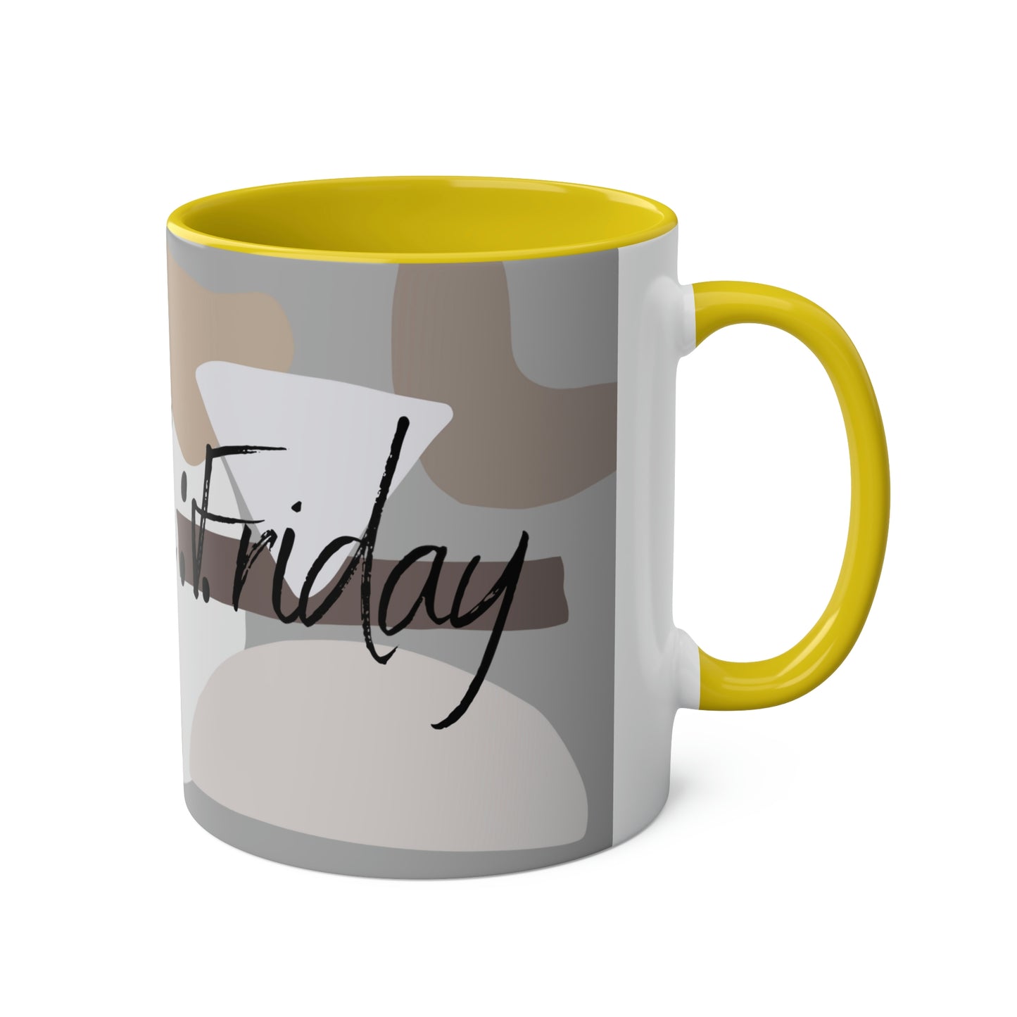 Roll on Friday Two-Tone Coffee Mugs, 11oz