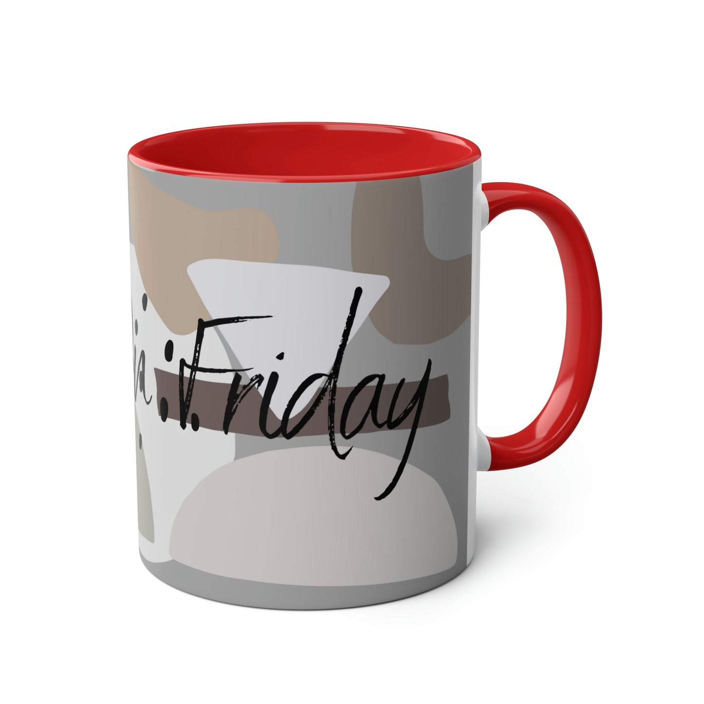 Roll on Friday Two-Tone Coffee Mugs, 11oz