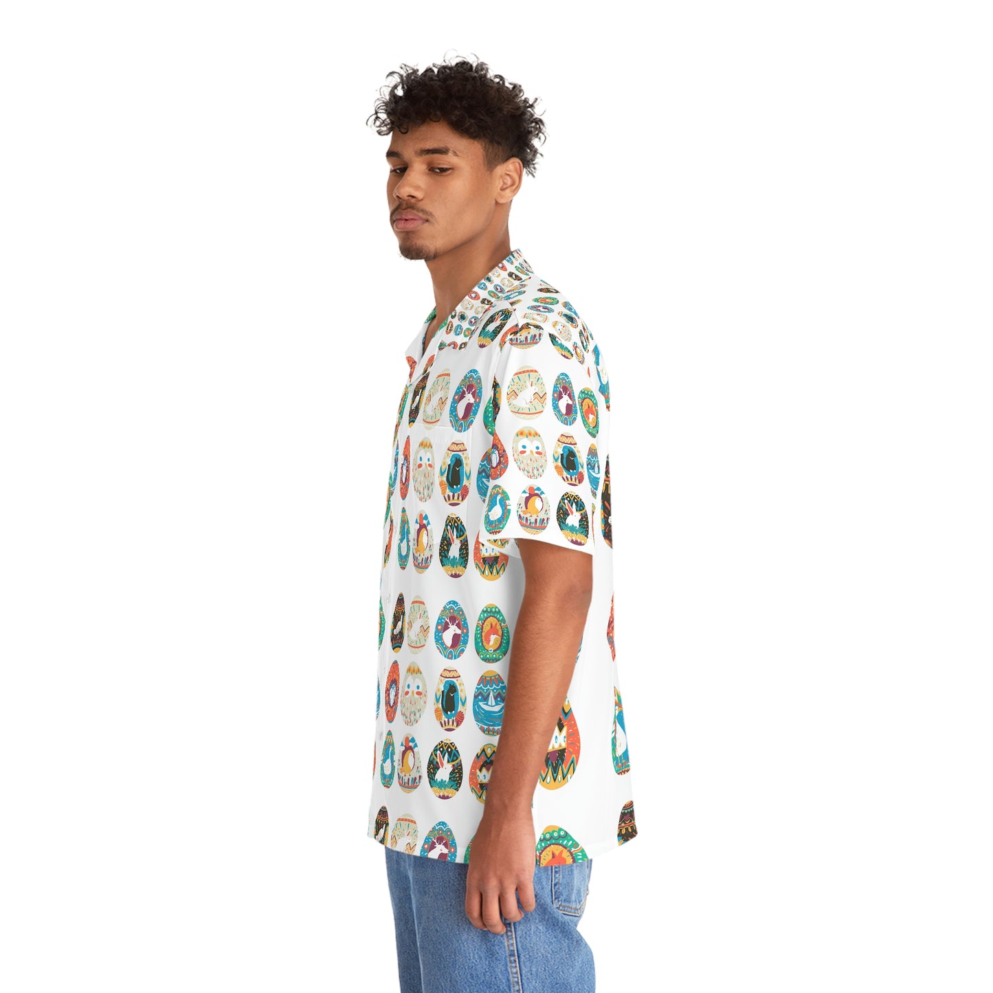 Men's Hawaiian Shirt (AOP) - (Summer Easter Print Shirt )