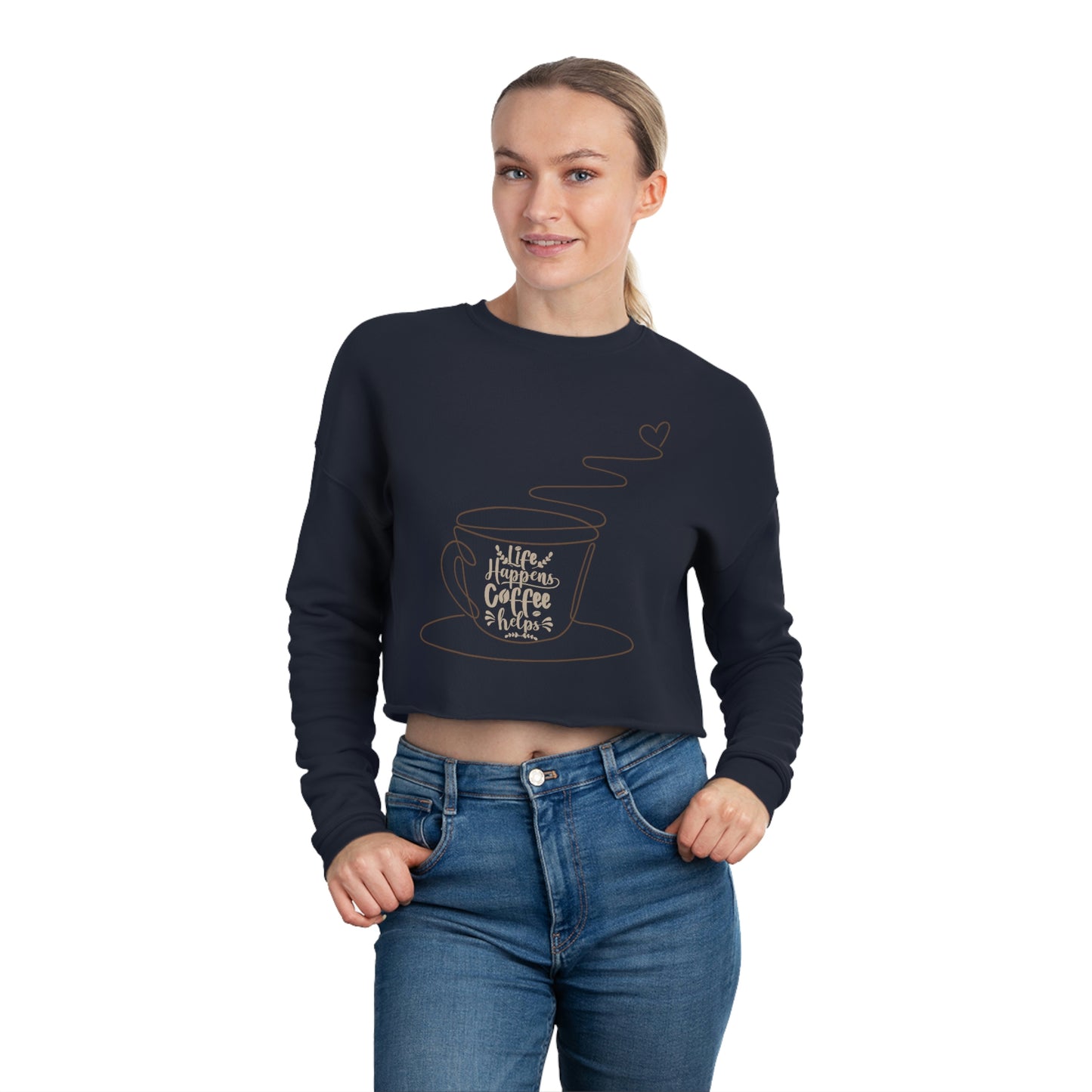 Women's Cropped slogan Sweatshirt