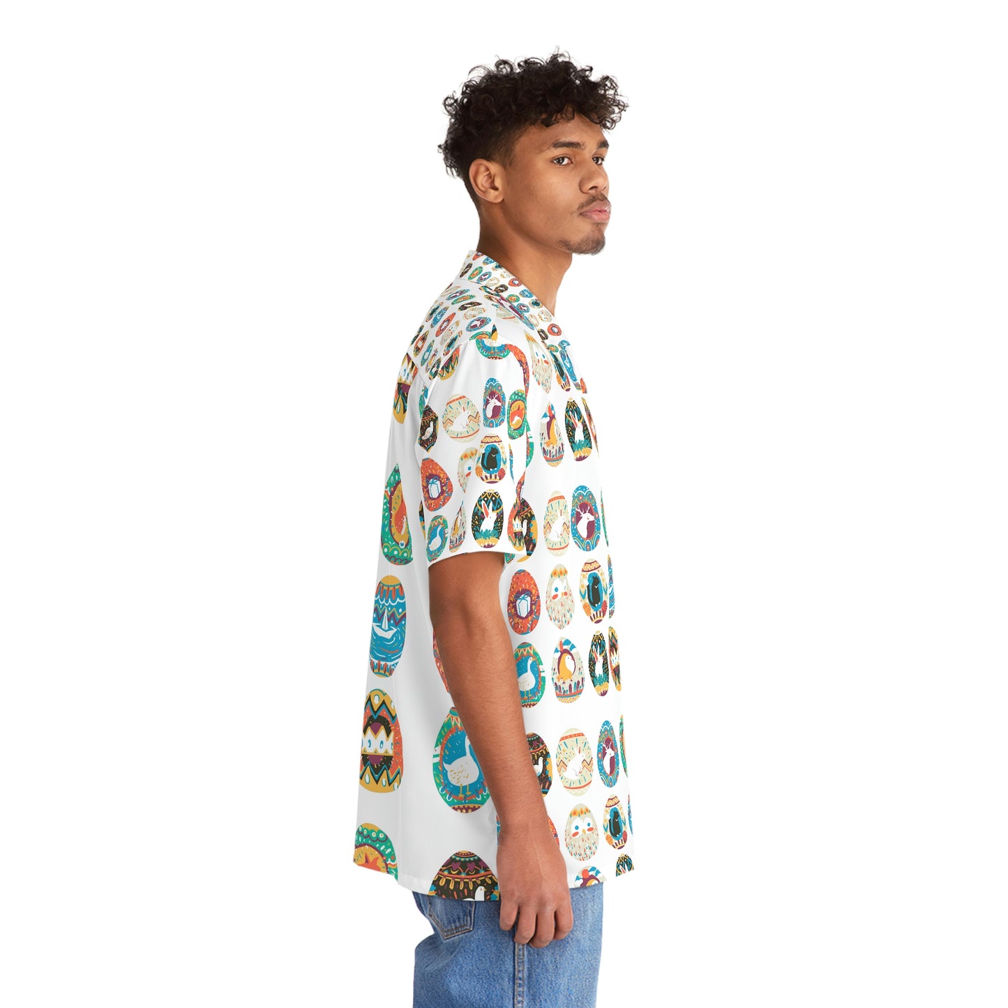 Men's Hawaiian Shirt (AOP) - (Summer Easter Print Shirt )