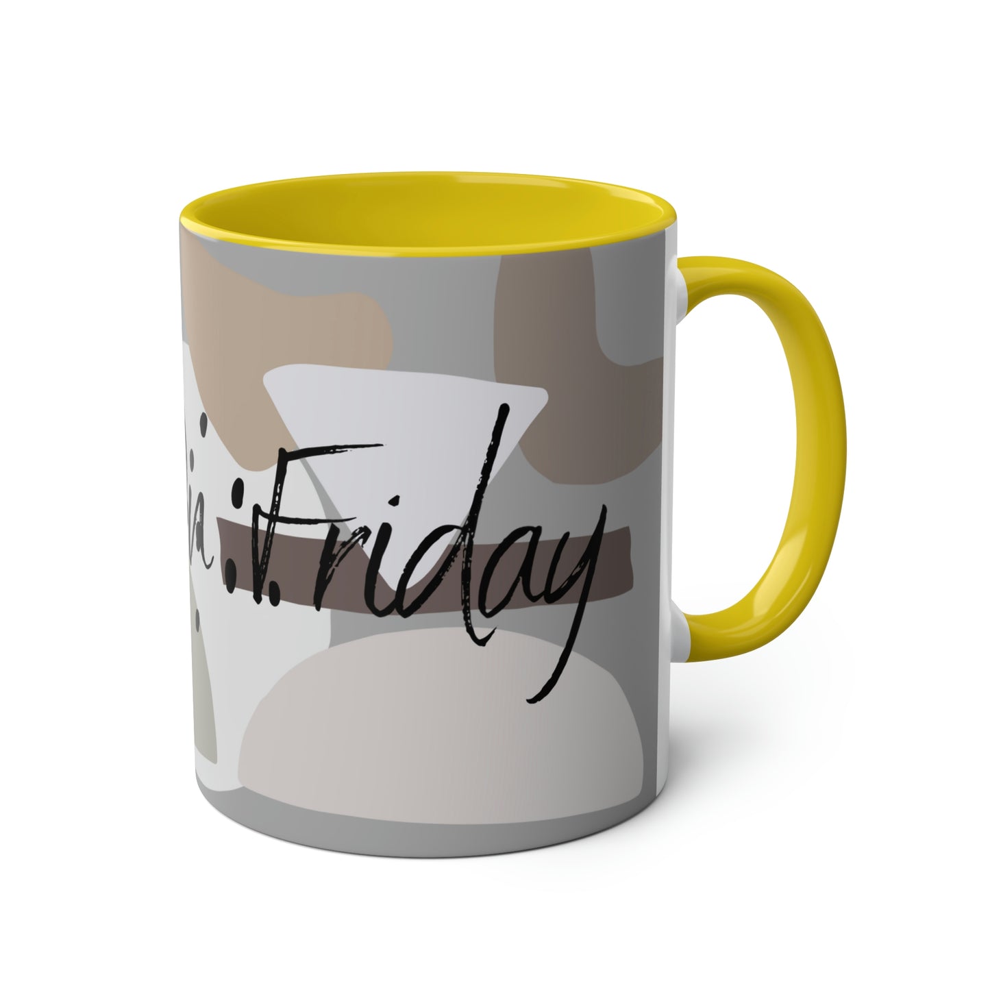 Roll on Friday Two-Tone Coffee Mugs, 11oz