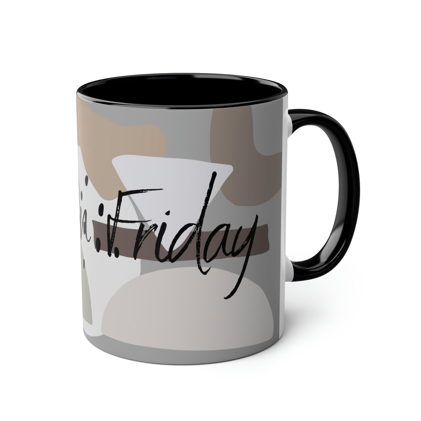 Roll on Friday Two-Tone Coffee Mugs, 11oz