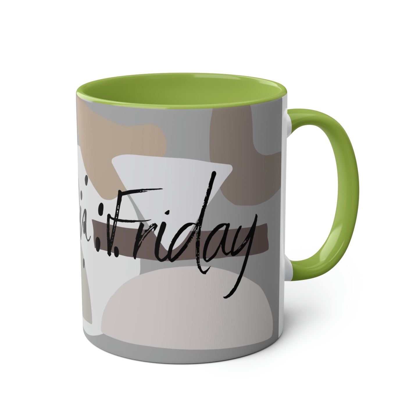 Roll on Friday Two-Tone Coffee Mugs, 11oz