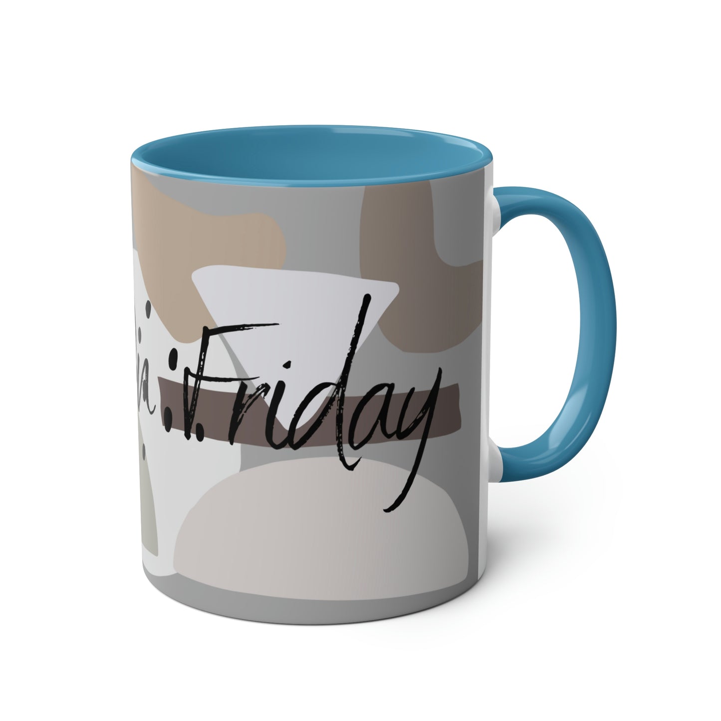 Roll on Friday Two-Tone Coffee Mugs, 11oz