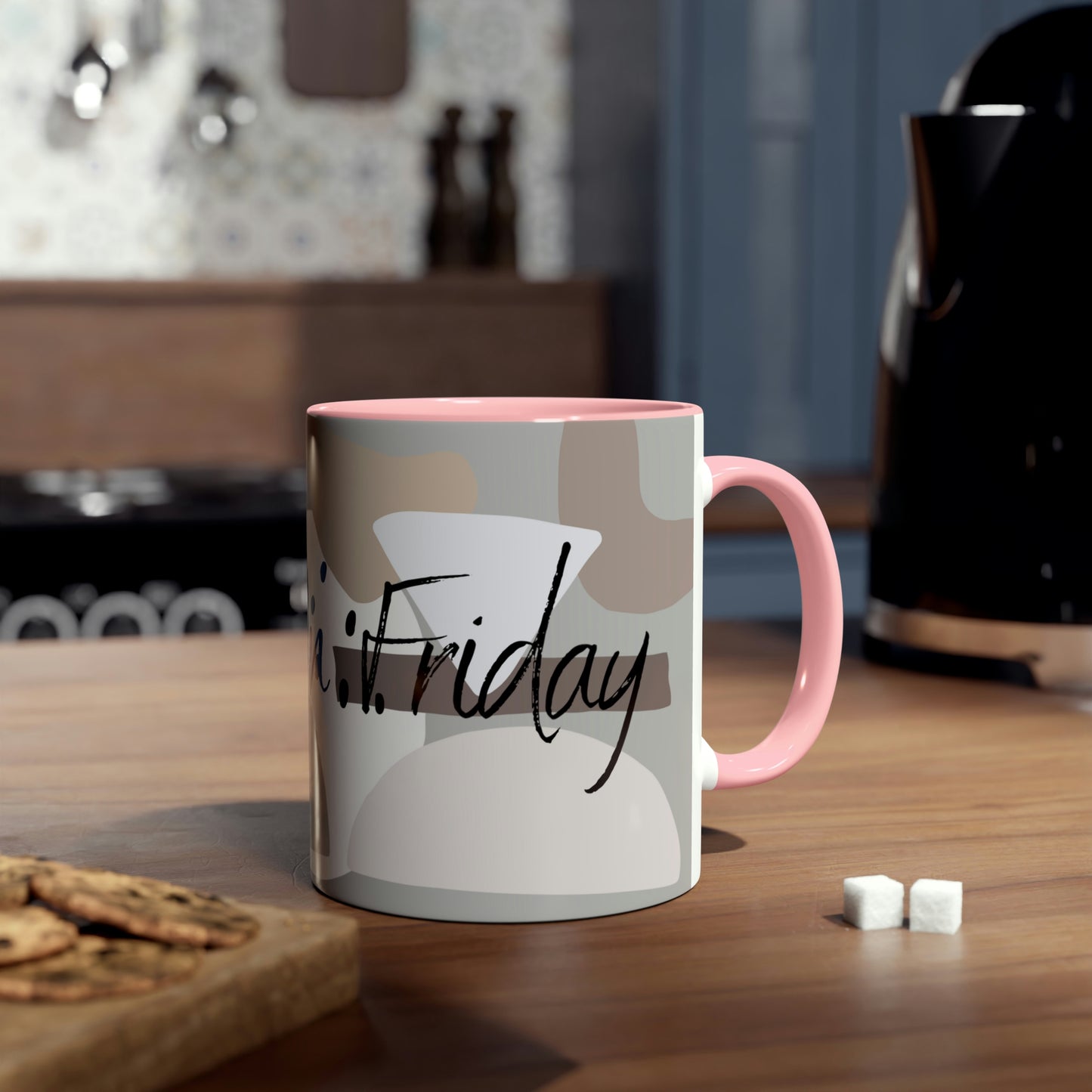 Roll on Friday Two-Tone Coffee Mugs, 11oz