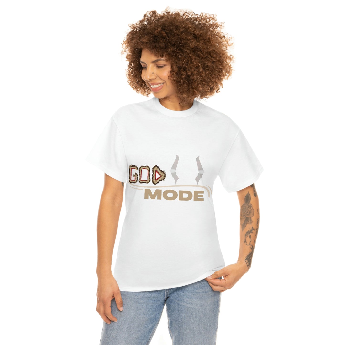 Unisex Heavy Cotton Tee - (God Mode Summer T-shirt)