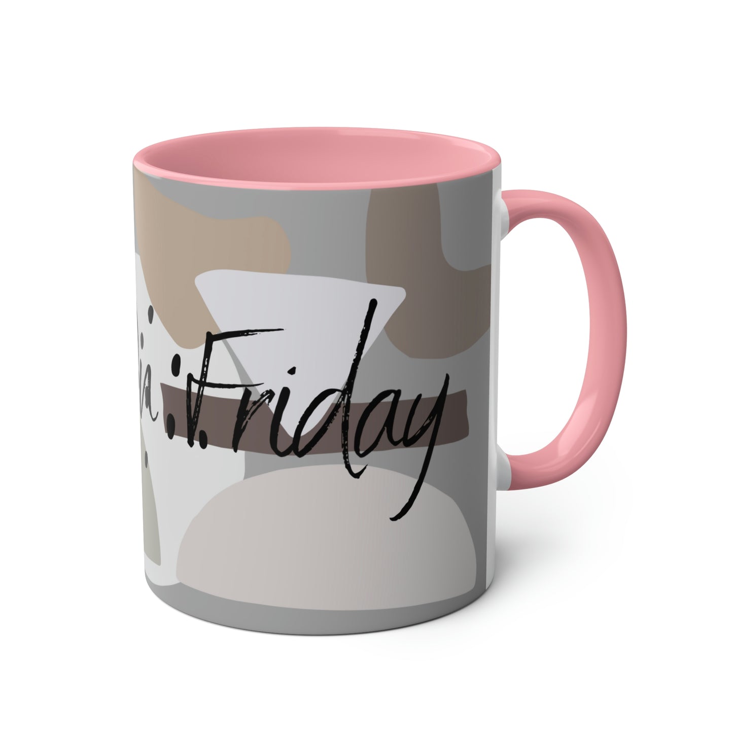 Roll on Friday Two-Tone Coffee Mugs, 11oz