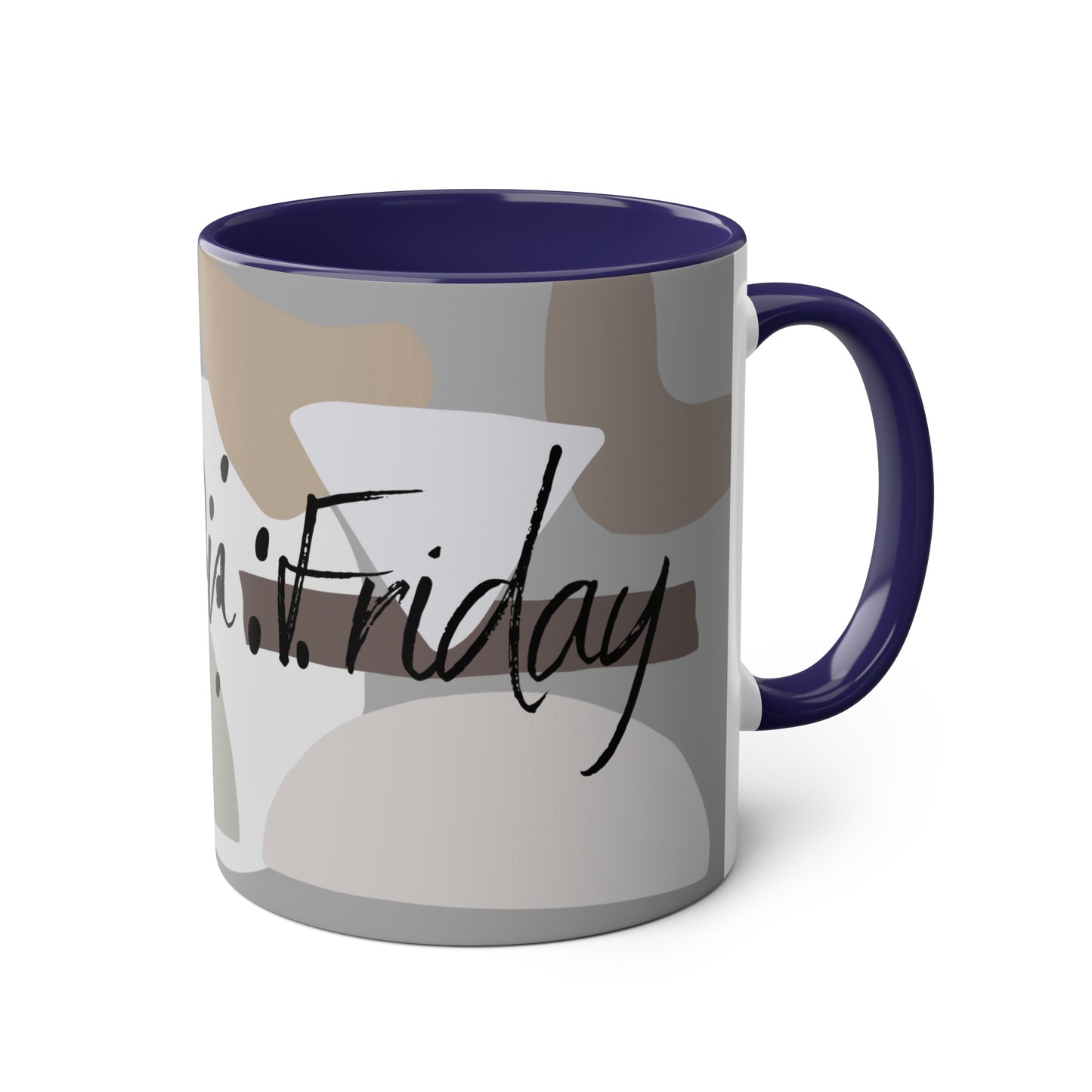 Roll on Friday Two-Tone Coffee Mugs, 11oz