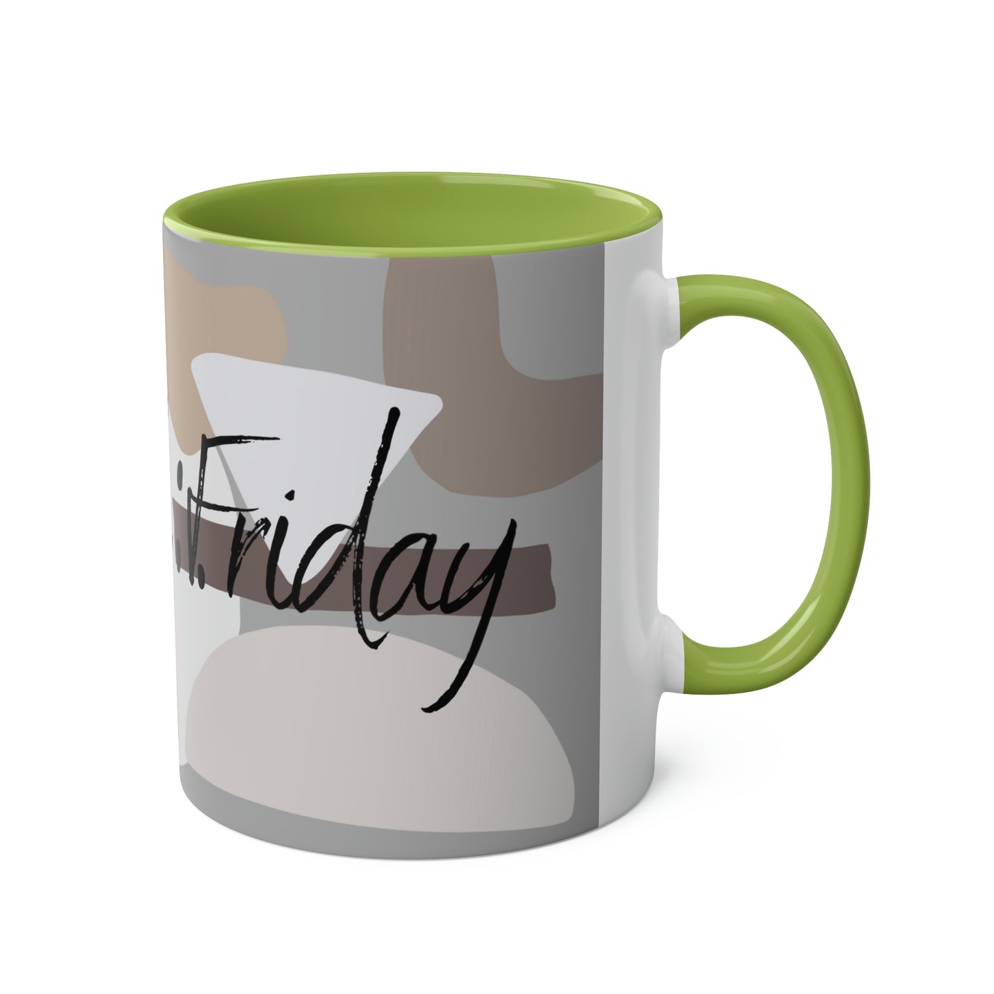 Roll on Friday Two-Tone Coffee Mugs, 11oz