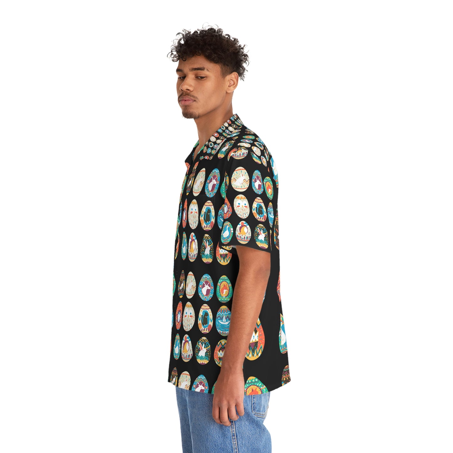 Men's Hawaiian Shirt (AOP) - (Summer Easter Print Shirt )